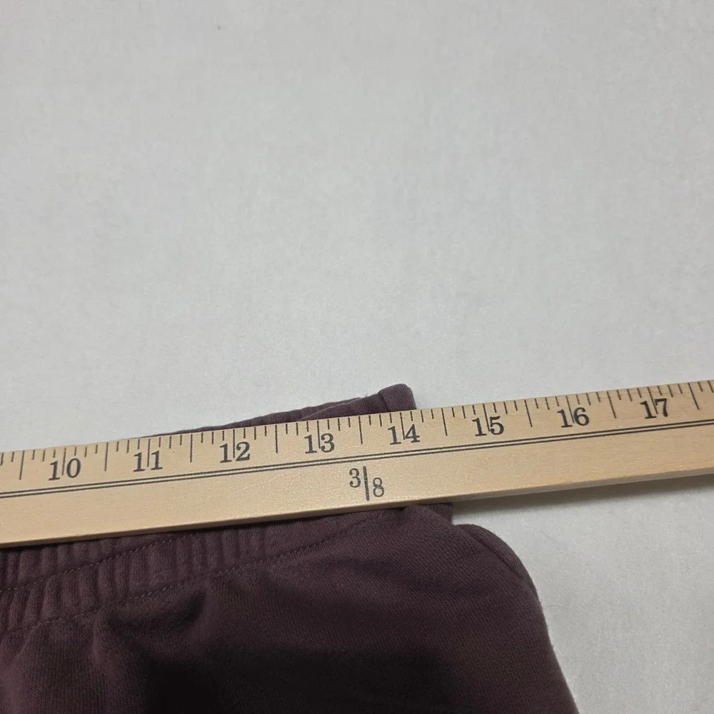 Vuori Sweatpants Womens L Purple Wide Leg Slit Hem Cotton Blend Joggers Plum‎